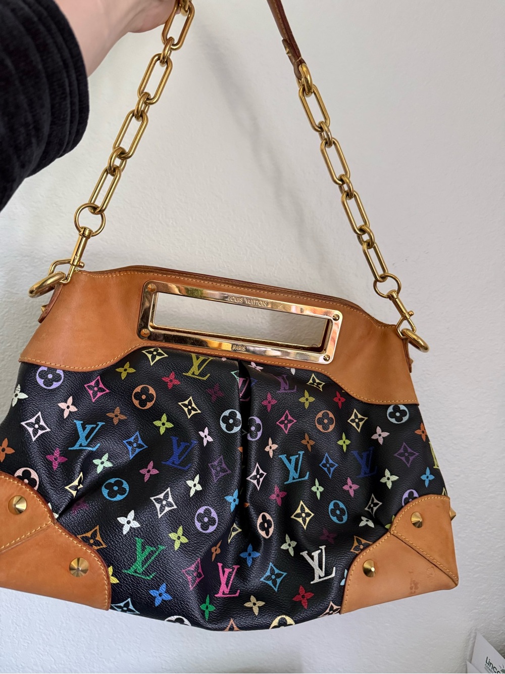 Louis Vuitton Multicolor Monogram Canvas and Brown Leather Shoulder Bag - Picture 2 of 8